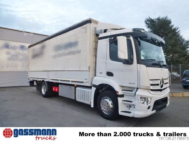 Flatbed truck Mercedes-Benz Antos 1835 L 4x2, Edscha, LBW MBB