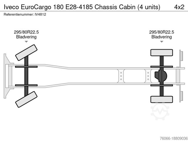 Fahrgestell mit Fahrerhaus Iveco EuroCargo 180 E28-4185 Chassis Cabin (4 units)