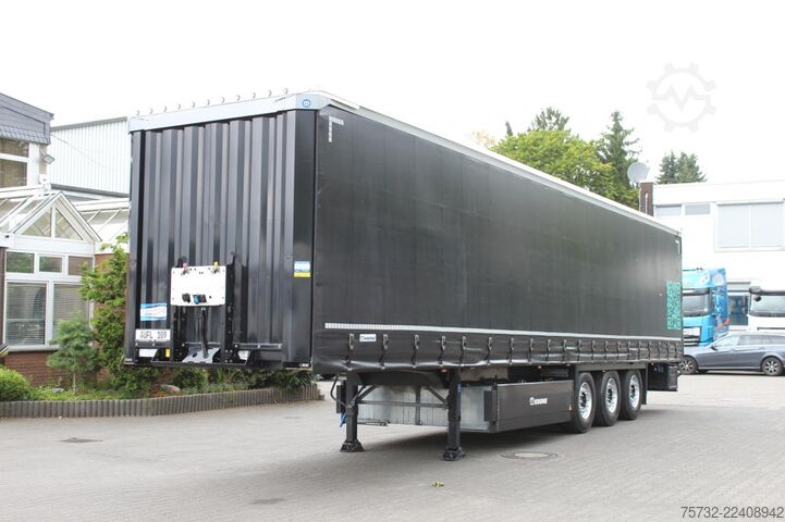 Open semitrailer with tarp Krone Plane Edscha Liftachse Pal.-Kasten