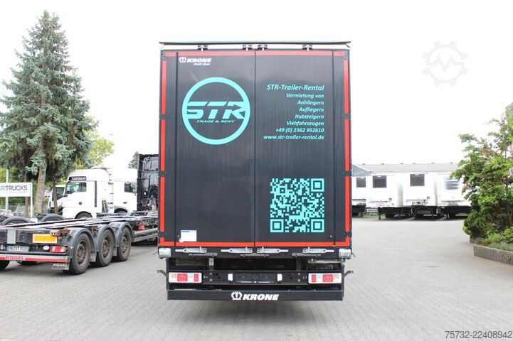 Open semitrailer with tarp Krone Plane Edscha Liftachse Pal.-Kasten