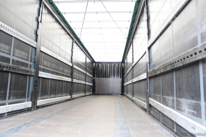 Open semitrailer with tarp Krone Plane Edscha Liftachse Pal.-Kasten