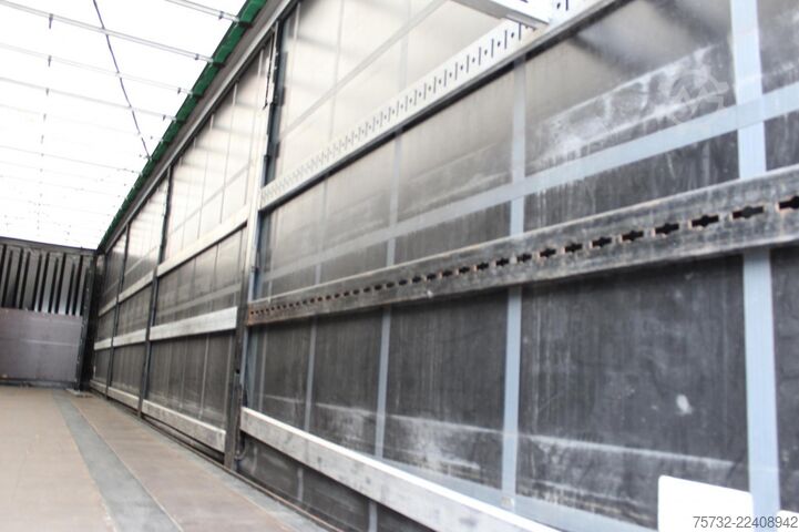Open semitrailer with tarp Krone Plane Edscha Liftachse Pal.-Kasten