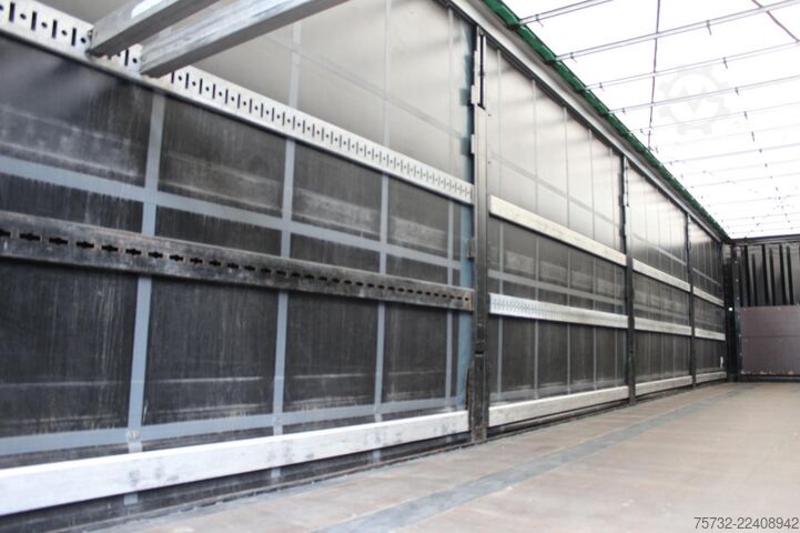 Open semitrailer with tarp Krone Plane Edscha Liftachse Pal.-Kasten