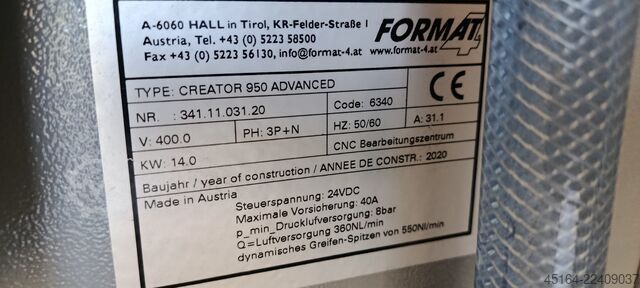 CNC machining center Felder Creator Format 4