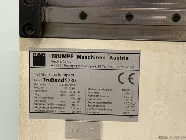 Abkantpresse TRUMPF - TrueBend 5230 MACH TRUMPF TrueBend 5230