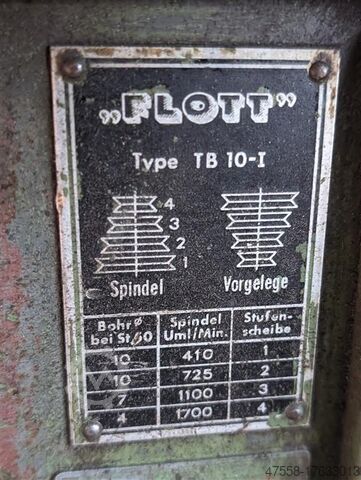 Bench Drilling Machine FLOTT TB 10-I