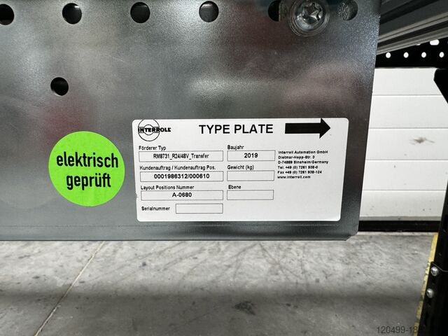 Roller conveyor - transfer Interroll RM 8731_R24/48V Transfer