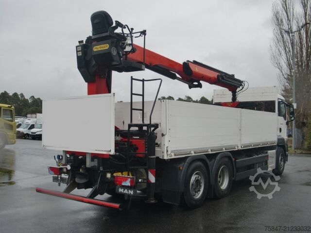 Crane truck MAN TGS 26.430 6x2-4 LL Ladekran Baustoff