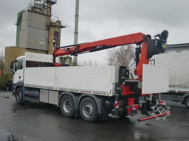 Crane truck MAN TGS 26.430 6x2-4 LL Ladekran Baustoff