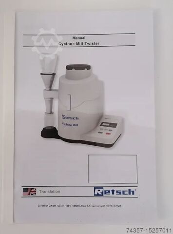 Retsch Twiser cyclone mil, muhle Retsch Cyclone mill twister
