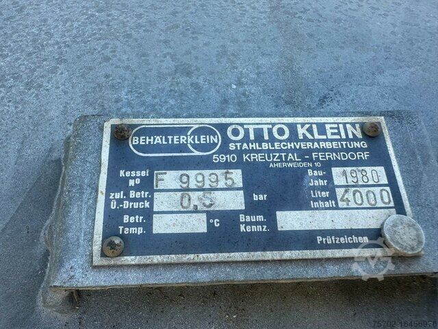 Trailer  Wasserfass Vakuumfass 4.000 l