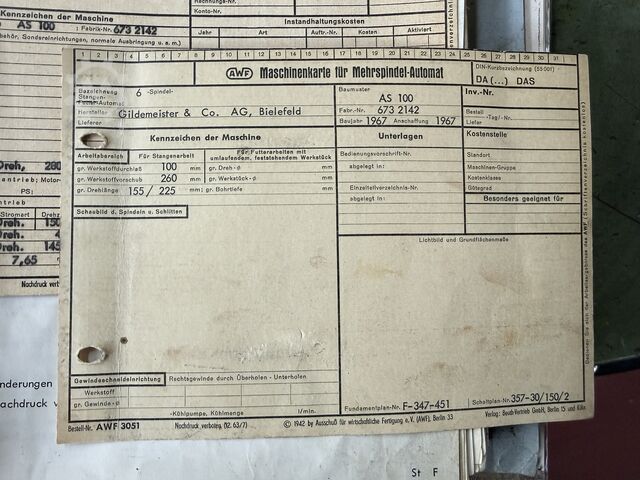 Mehrspindeldrehmaschine Gildemeister AS 100