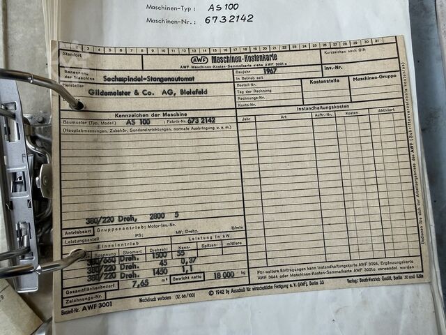 Mehrspindeldrehmaschine Gildemeister AS 100