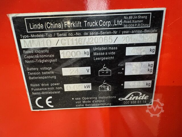 Hochhubwagen Linde MM 10 [ID: 336]