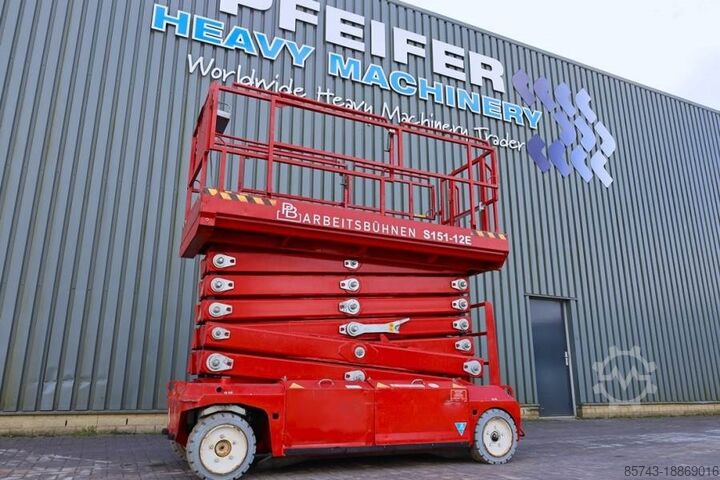 Scherenhebebühne PB LIFT S151-12E Electric, 15m Working Height, 550kg