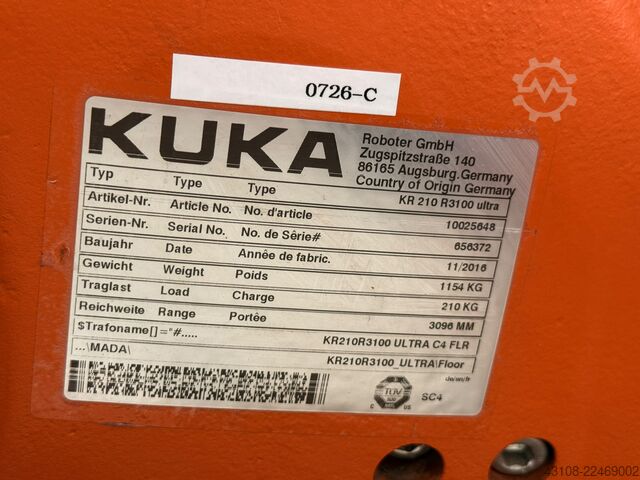 Industrial robot KUKA KR 210 R3100 ultra