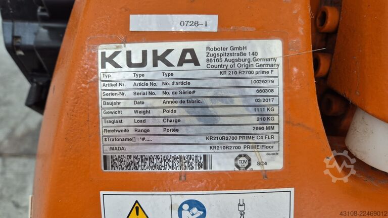 Industrial robot KUKA KR 210 R2700 prime F