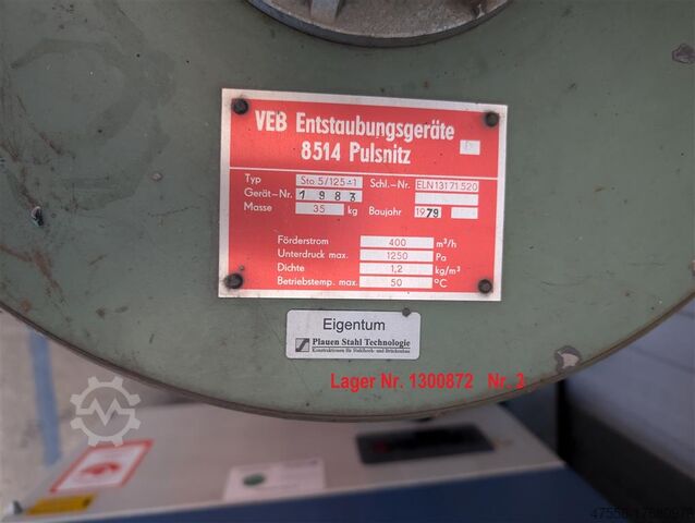 Absaugung Entstaubungsgeräte Pulsnitz Sto 5/125-1
