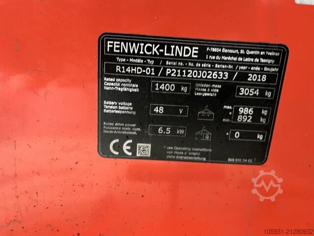 Schubmaststapler Linde R14HD-01