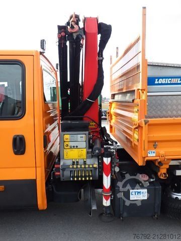 Transporter mit Kipper IVECO 70 C 18 DoKa/Kipper/Palfinger Kran/Greifer/2xAHK