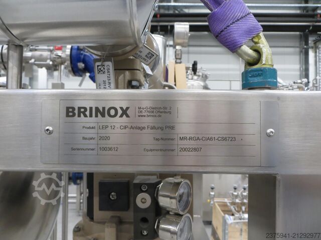 BRINOX Prozessanlage / CIP-Skid Typ Brinox LEP 12 CIP