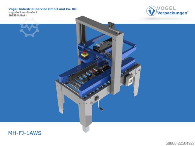 Carton sealing machine Kartonverschließmaschine kleine Formate MH-FJ-1AWS // Breite 90-Höhe 60
