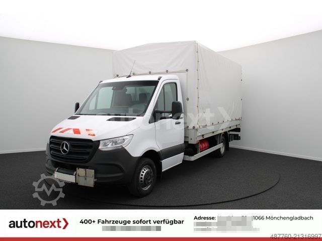 Transporter mit Pritsche & Plane MERCEDES-BENZ Sprinter 519 V6 MAXI *LBW+WERKSTATT+AHK* (1021)