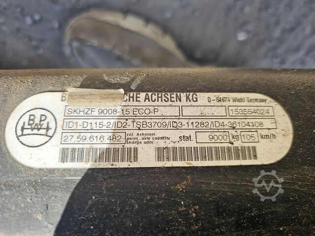 Achse BPW SKHZF 9008-15 ECO-P / MEGA AXLE / DISC