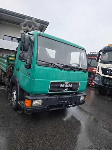 Tipper van MAN 8.174 / E3 / Kipper Kran Greifer / 2X AHK