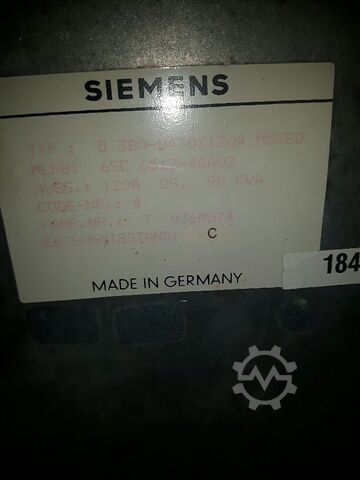Main spindle motor controller SIEMENS SIMODIVE D380-D430/120A