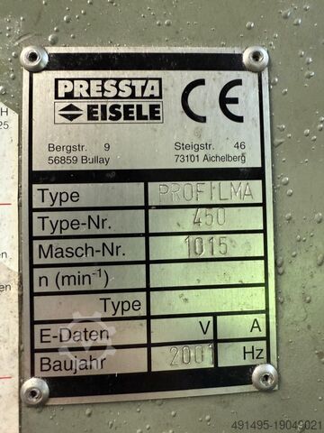 CUTTING MACHINE PRESSTA EISELE PROFILMA 450