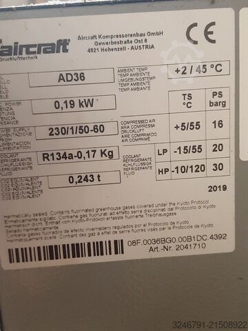 Kompressor mit Druckluftkältetrockner Aircraft AC 703/100 und AD 36