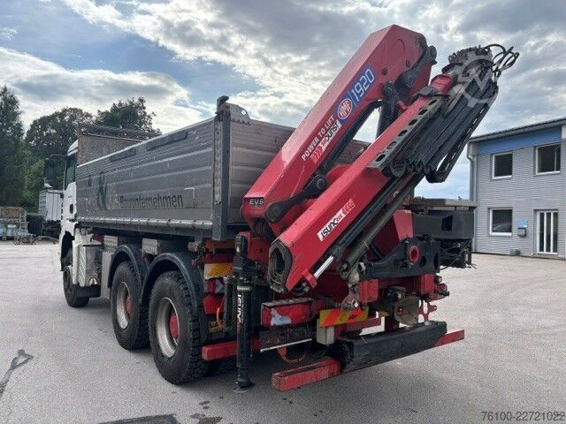Three-sided tipper truck MAN TGA 26.350 3-Seitenkipper+Kran