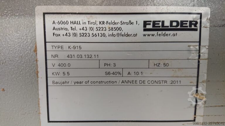 Sliding table saw FELDER K-915