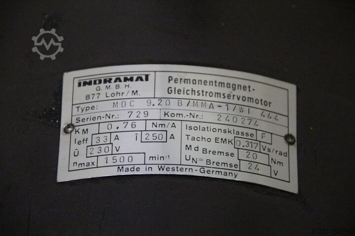 Permanent magnet motor Indramat MDC9.20B/MMA-1/WI444