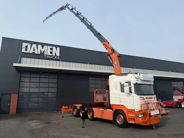 Crane truck Scania R580 V8 R 580 LB 8x4 HMF 4020-K6 + JIB FJ 600-K4