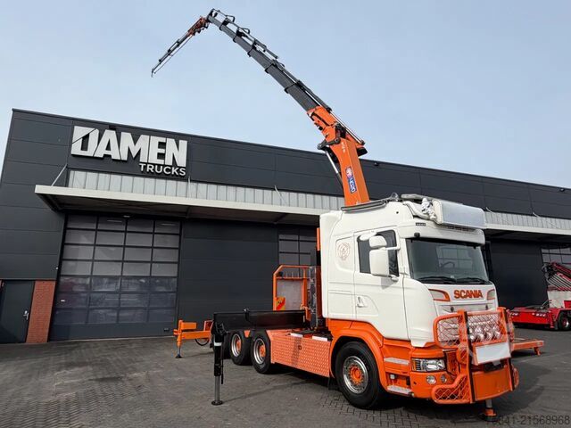 Crane truck Scania R580 V8 R 580 LB 8x4 HMF 4020-K6 + JIB FJ 600-K4