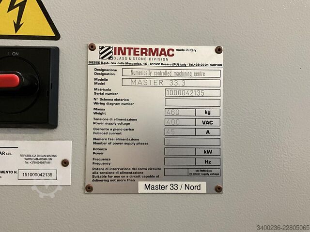 2021 Intermac Master 33.3 3-Achsen-CNC-Bearbeitungszentrum Intermac Master 33.3