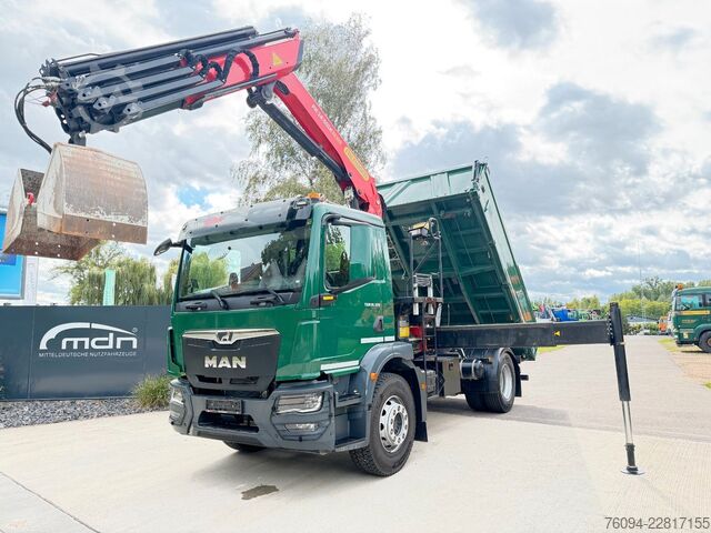 Autokran MAN TGM 18.320 4x2 Kipper KRAN 15m FUNK AHK