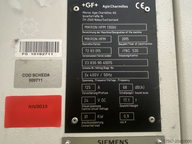 CNC-Bohr- und Fräszentrum Mikron HPM1350U