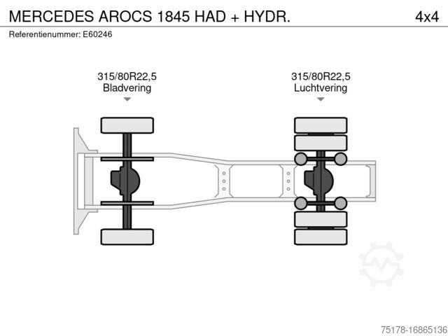 Standard tractor Mercedes-Benz AROCS 1845 HAD + HYDR.