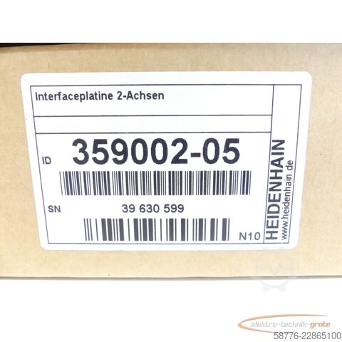 Komponente Heidenhain ID 359002-05 Interfaceplatine 2-Achsen SN 39630599
