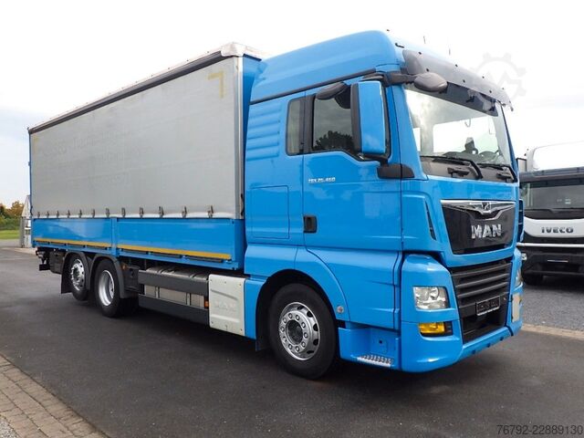Flatbed truck MAN TGX 26.460 LL L-Fhs./Pritsche/LBW/Lenkachse/Ret.