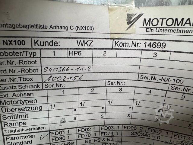 Industrieroboter Yaskawa Motoman HP6 NX100