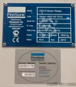Ultrasonic cleaning METAL FINNSONIC BATCH WASHING - FINNSONIC V03 V031A VERSA