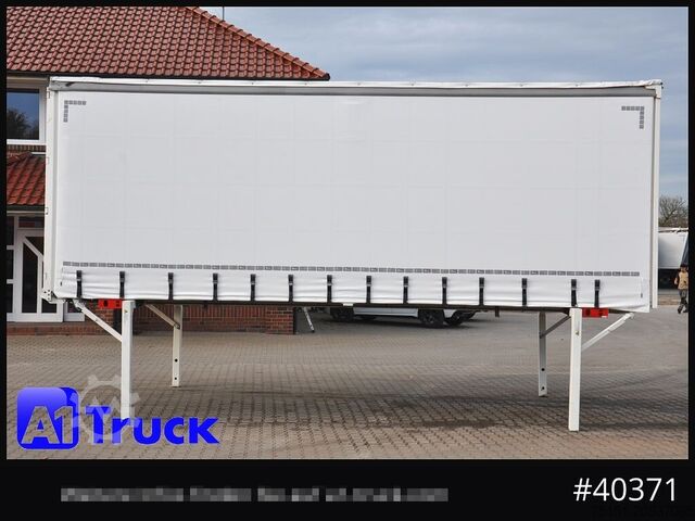 Swap body with flatbed & tarp KRONE Wechselbrücke 7,45 neue Plane, Bordwand