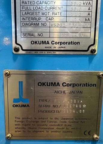 Machining center 5 AXIS - OKUMA MU 400 VA MU 400 VA