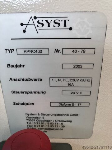 Profile straightening machine ASYST APNC 400