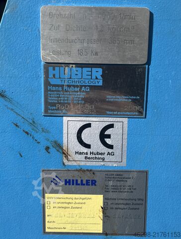 Sludge dewatering centrifuge used Huber RoD 1500