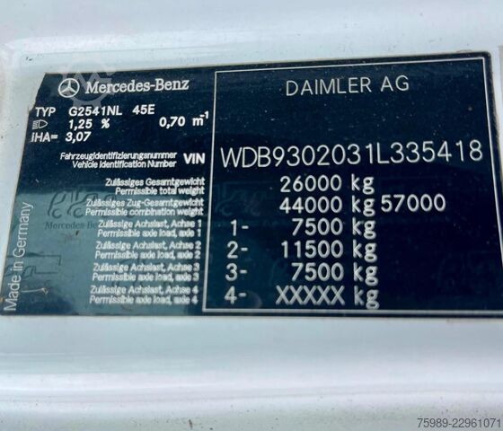 Hook arm system Mercedes-Benz Actros 2541 493099 km original,  3 pedals,